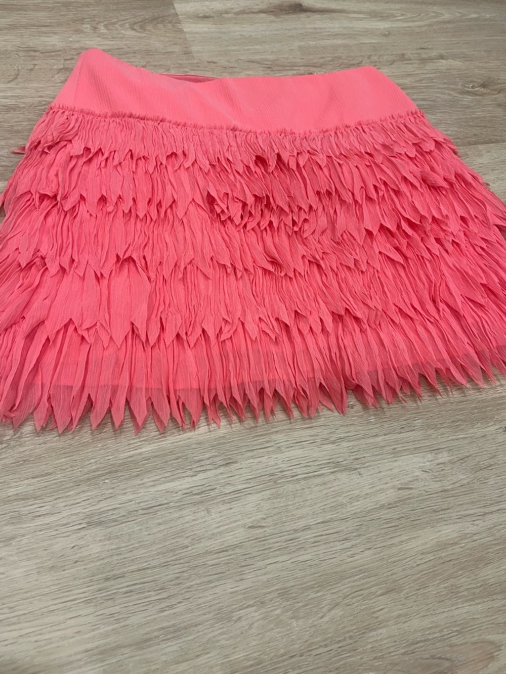 Ann Taylor Coral Fringe Mini Skirt - Picture 4 of 4